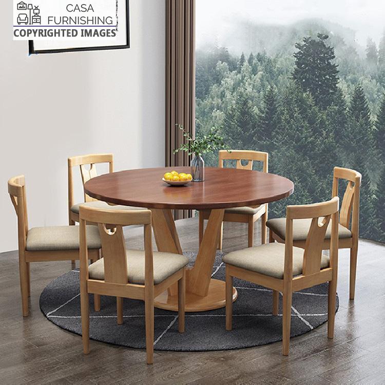 Wooden Dining Table Set | Dining Table 6 Seater | Casa Furnishing