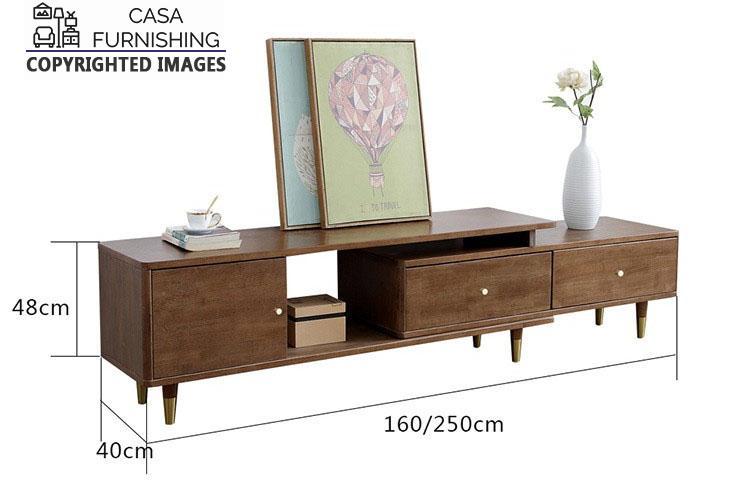 Wooden TV Unit Stand With 2 Drawers | Casa Furnishing