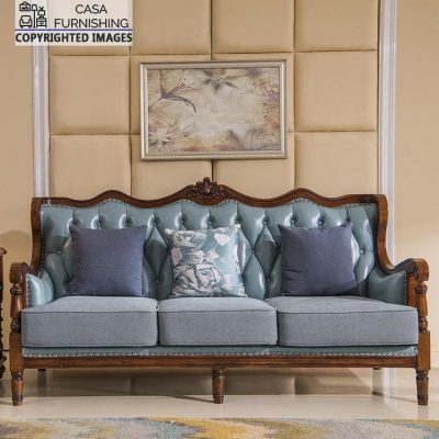 Leather Sofa Set | Royal Sofa Set for Living Room | Casa Furnishing