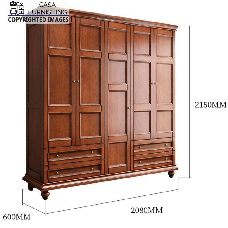 Wooden Wardrobe | Cupboard for Clothes | Sheesham Wood | Casa Furnishing