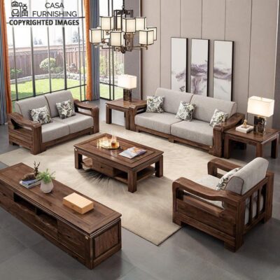 modern wooden sofa