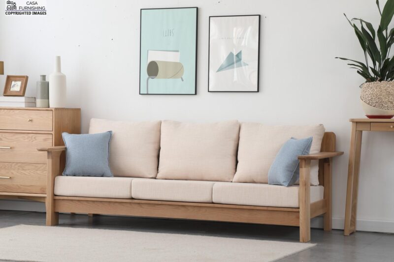 Simple Wooden Sofa Design | Wooden Sofa Set | Casa Furnishing