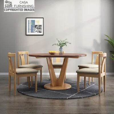 Round dining table discount set for 6